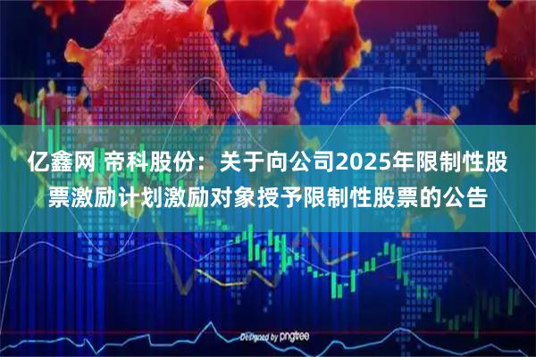 亿鑫网 帝科股份：关于向公司2025年限制性股票激励计划激励对象授予限制性股票的公告